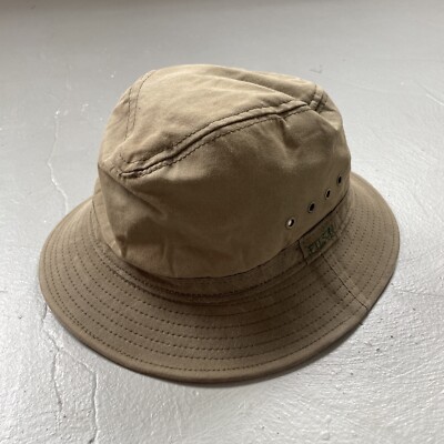 Vintage Filson Tin Cloth Style 60020 Packet Hat Hunting Fishing Made in USA M