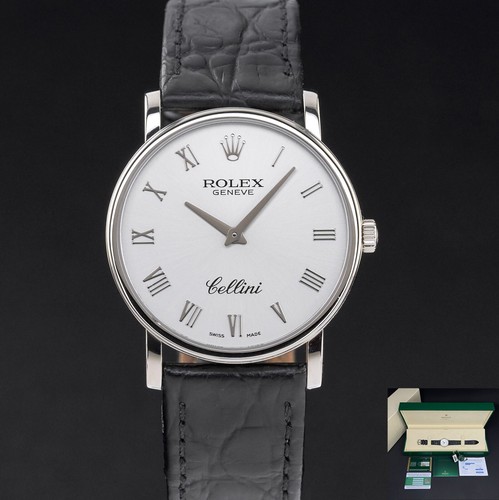 Rolex Cellini 5115 32mm 2014 White gold Silver Roman dial Fullset 1 y warranty