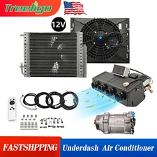 12V Remote Control Underdash Cool Electric Air Conditioner DC Auto Car A/C Kits
