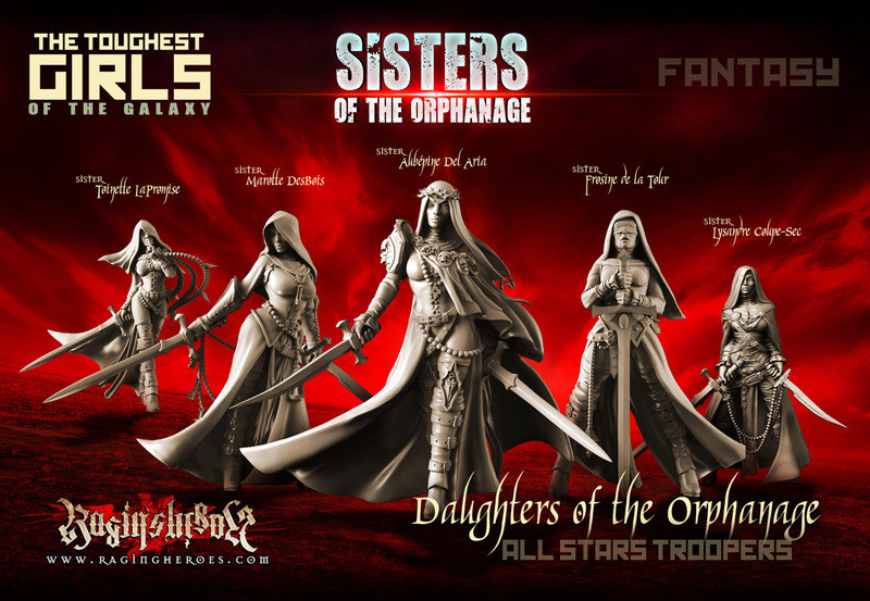 Неистовые герои Дочери сиротского приюта Войска всех звезд женщины-воительницы 28 мм 9390₽