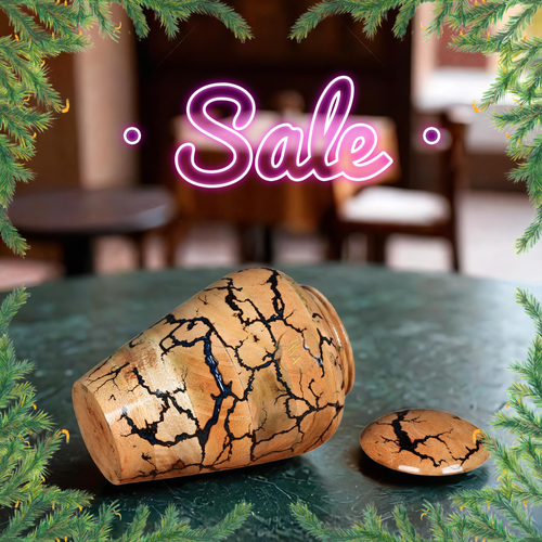 Handmade Mango Wood Cremation Urn For Human Ashes Large Memorial Keepsake Urn - Picture 2 of 6