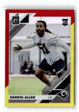 2019 Donruss Optic - Rookies Red Yellow Prizm #117 Dakota Allen (RC)