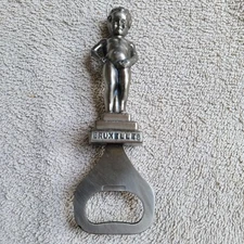Vintage Bruxelles Peeing Boy Pewter Bottle Opener 