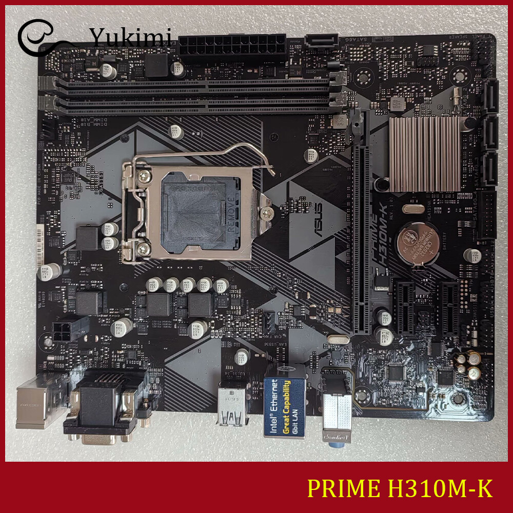 FOR ASUS PRIME H310M-K DDR4 *2 32GB Socket 1151 VGA DVI-D D-sub