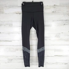 LULULEMON IF YOU'RE LUCKY PANT LUXTREME BLACK HEATHERED BLACK SIZE 6 ?? NO SIZE❗