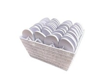 20 Pairs White Wedding Flip Flops Bulk Wholesale | Basket Included Free Postage