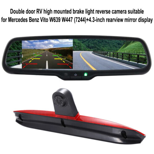 Rear View Mirror Monitor+Rear View Camera Brake Light for Benz Vito W639 W447 - Picture 7 of 20