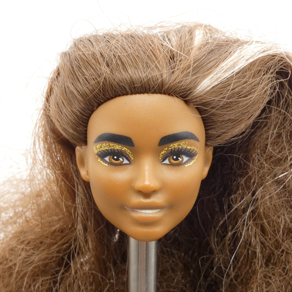 Barbie Color Reveal Party Doll Head Daya Face Brown Pink Hair