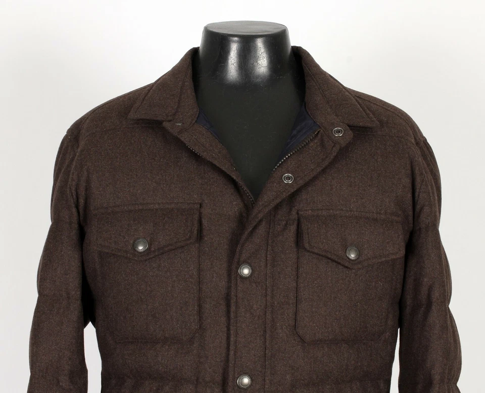 Brunello Cucinelli Wool Cashmere Silk Down Puffer Jacket New $4245 Retail - Image 4 of 4