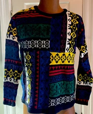Vintage Esprit Sweater S Retro Colorful  Ski 90s Hip Hop Retro Mens 1990s