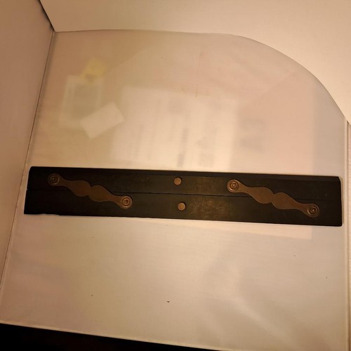 ANTIQUE EBONY AND BRASS 15" PARALLEL RULER - Picture 9 of 21