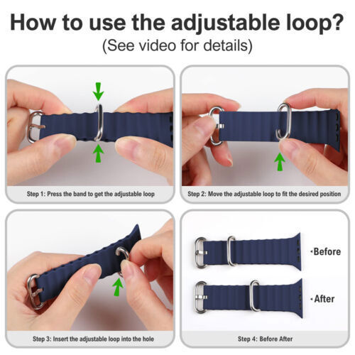 For Apple Watch Ocean Band Strap iWatch Ultra Series 9 8 7 6 5 4 3 SE 41/45/49mm - Picture 9 of 57
