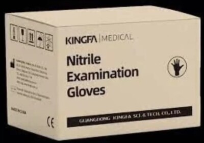 1000 x Kingfa schwarze Nitril-Einweghandschuhe, Power latexfrei, lebensmittelecht, M