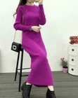 Womens Thicken Knitted Sweater Dress Long Sleeves Pullover Warm Maxi Skirt Hot