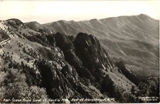 NEW MEXICO Albuquerque Crest of Sandia Mountains NM Real Photo Postcard RPPC
