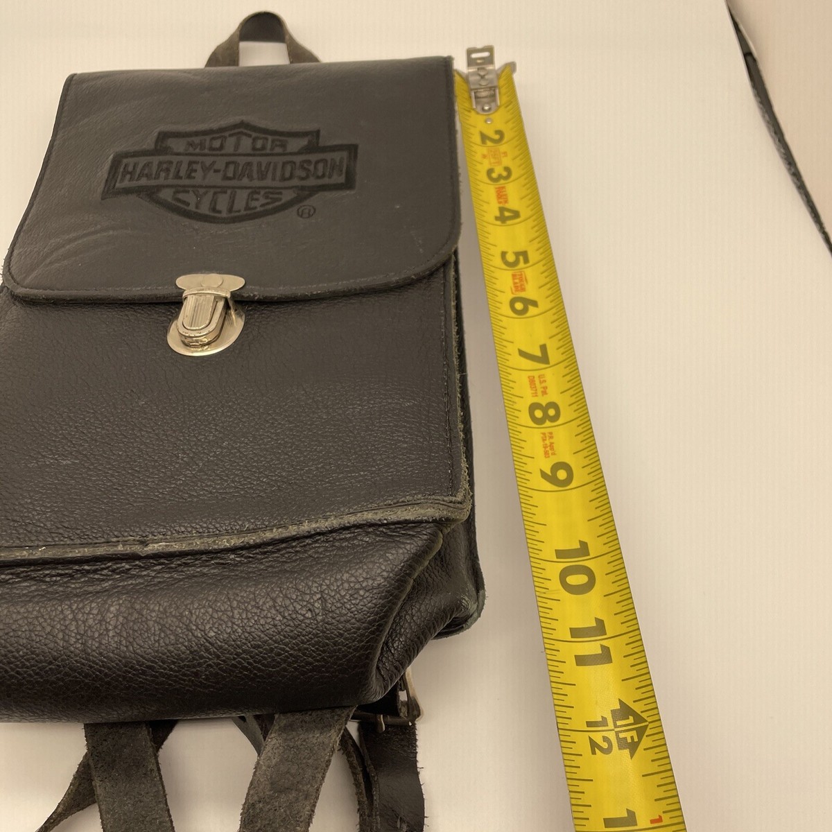 Vintage Harley Davidson Leather Backpack,‎  Genuine Leather Hardshell With Logo. Vintage Varsity Backpack | Harley-Davidson® – House of Harley® main image 3