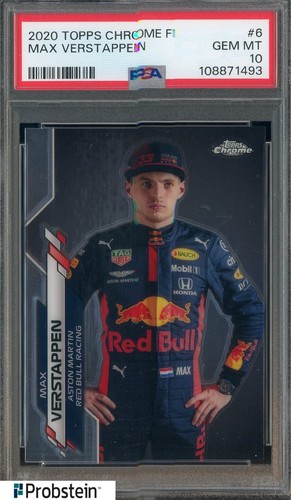 2020 Topps Chrome F1 Racing #6 Max Verstappen PSA 10 GEM MINT