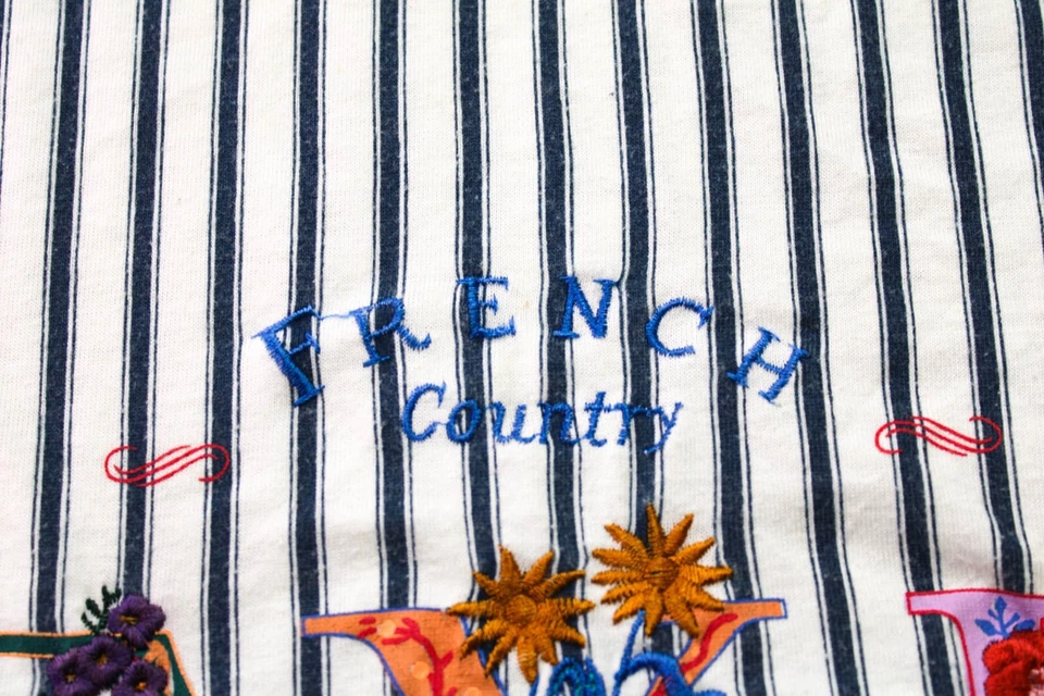 Camiseta De Colección Express Tricot Francés Country Rayas Floral Manga Corta MEDIANA Foto 4 de 4