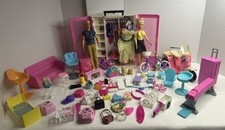 Huge Barbie Lot Ultimate Portable Closet Scooter Accessories Clothes
