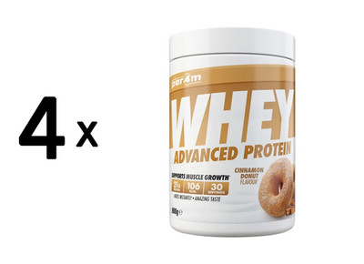 4 x Per4m Whey Advanced Protein (900g) Cinnamon Donut (44,44 EUR/kg)