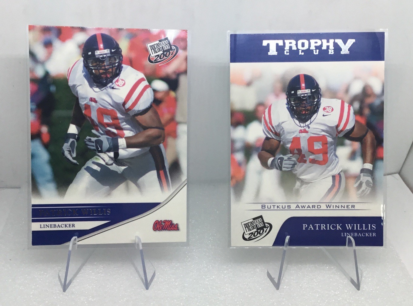 2007 Press Pass - Trophy Club Patrick Willis #74 (RC) & #50