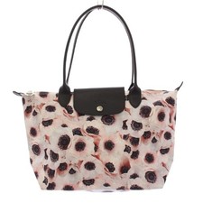 LONGCHAMP LE PLIAGE ANEMONE Le Pliage Anemone Tote Bag Handbag Nylon Leather Flo