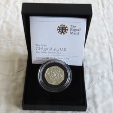 UK 2010 GIRL GUIDING 50 PENCE SILVER PROOF - boxed/coa
