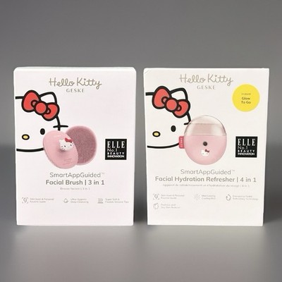Hello Kitty Geske Facial Hydration Refresher 4-in-1 & Facial Brush 3-in-1 NEW