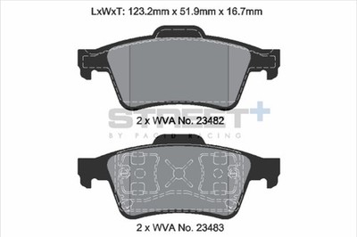 PAGID Racing Bremsbelagsatz Scheibenbremse STREET+ T8293SP2001 für RENAULT 2 KG0