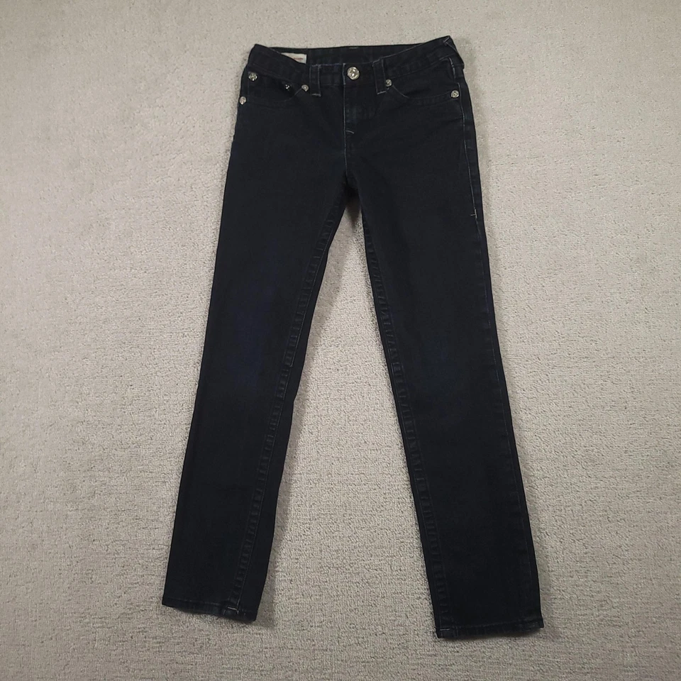 True Religion Jeans Boys 12 Blue Geno Relaxed Slim Horseshoe Stitch Denim - Image 2 of 4