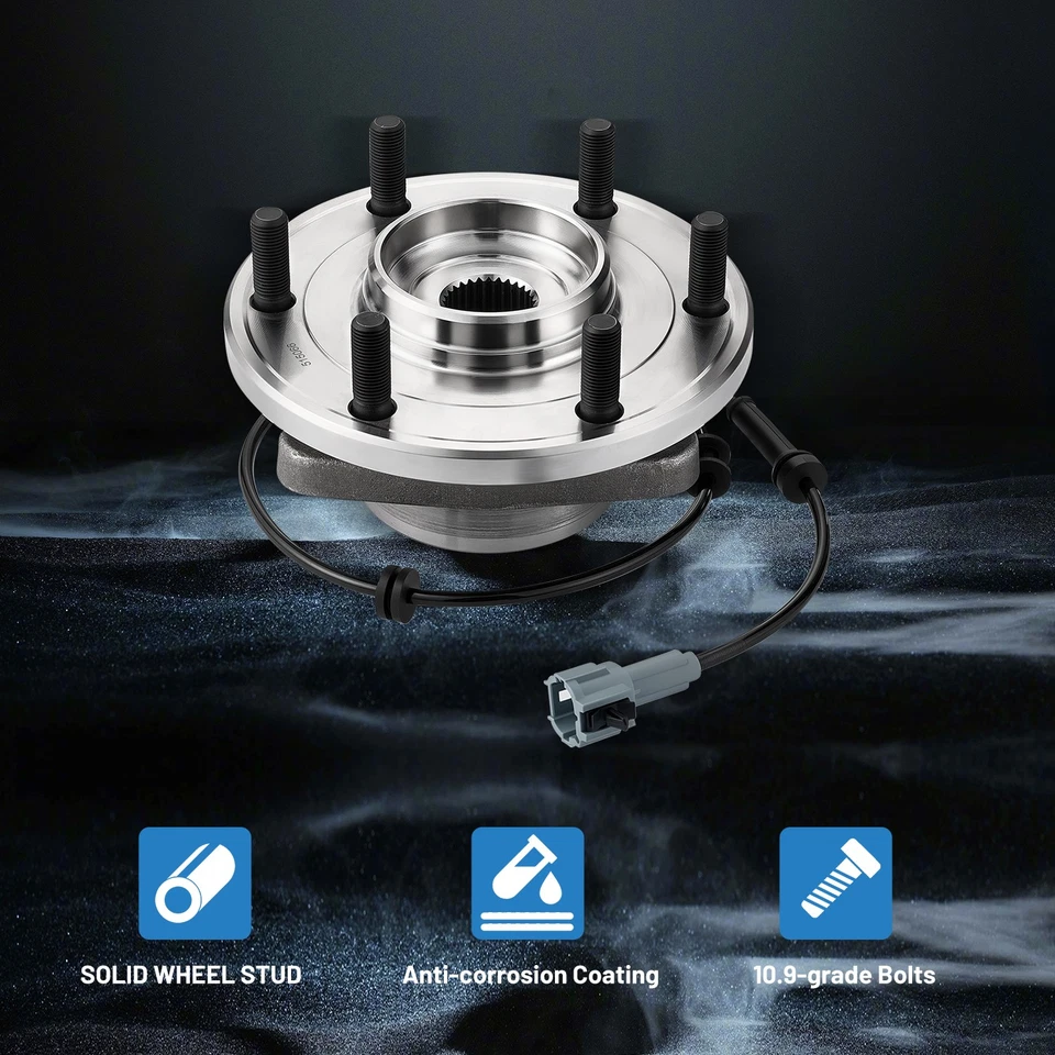 Juego de 4 conjunto de bujes y cojinetes de rueda delantera para Nissan Titan 2004-2007 5,6 L V8 Foto 3 de 4