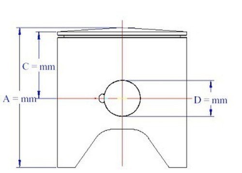 Piston Kolben Piston Ducati 48 Sport 3801 - Afbeelding 2 van 2