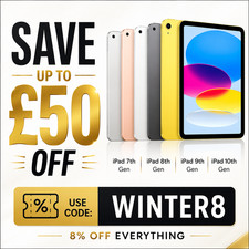 Apple iPad 10th 9th 8th 7th 6th Gen 32GB/64GB/128GB Wi-Fi/4G Unlocked iPadOS A+