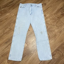 Wrangler Western Jeans Bootcut Denim Blue Men 38X34 Vintage Cowboy Rodeo Rancher