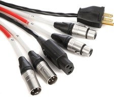 Pro Co EC2-25 Siamese Twin 2xXLRF-2xXLRM Audio Cable IEC Power Cable - 25 Feet