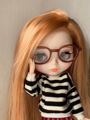 Blythe Puppe orange Haare Takara weiße Haut BJD 1/6 matt Gesicht Gelenk Körper 12 Zoll