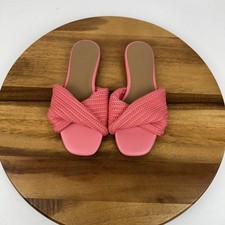 New NWOB Womens Nordstrom Rack Chantelle Coral Pink Slides Sandals Size 6.5 M