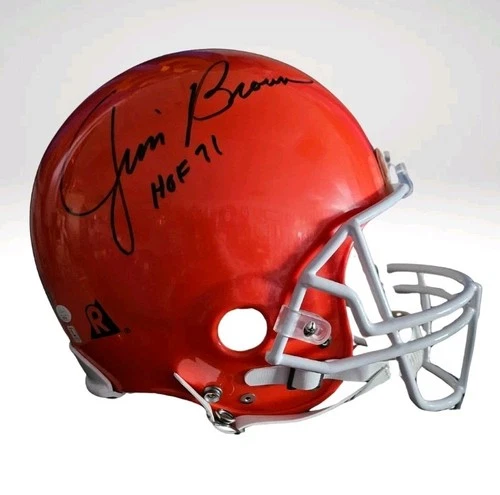 Jim Brown autographed signed auto Cleveland Browns full size helmet HOF 71 (JSA)