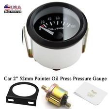 2 Car Oil Pressure Gauge With Sensor 0-100 Psi 52mm Digital Meter With Bracket