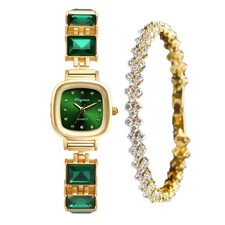 Women Bling Rhinestone Bracelet Watch Set: Perfect for Birthday, Valentine's Day