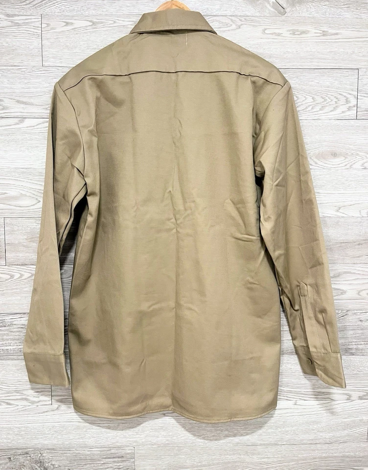 Camisa de trabajo Dickies para hombre manga larga beige talla pequeña Foto 2 de 4