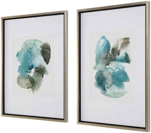 Uttermost 32291 Blueprints 40" x 27" Framed Abstract Painting - - MultiColor - Picture 1 of 5