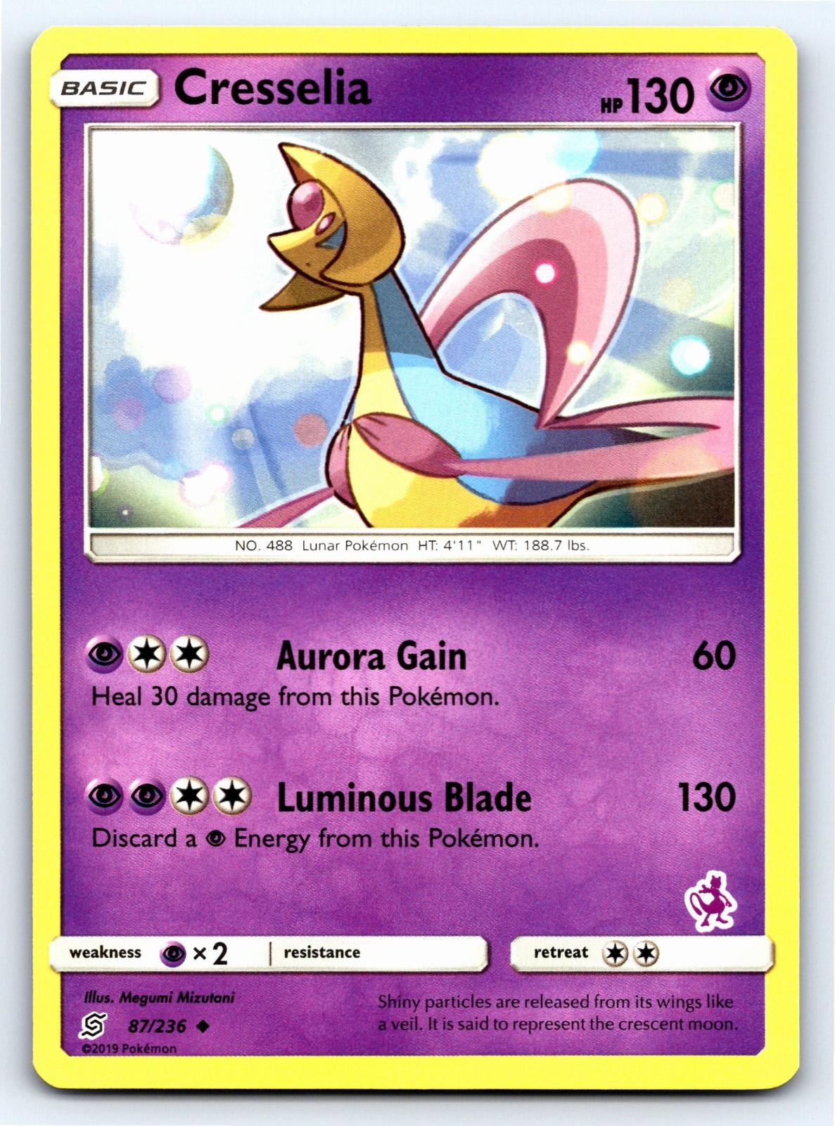 Cresselia 87/236 Uncommon Unified Minds Pokemon Near Mint