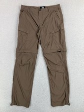 REI Co-op Pants Kids 14-16 Brown Convertible Hiking Zip Off Cargo Nylon Stretch