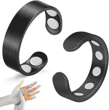9X Copper Rings for Women Men, with Powerful Magnets, Adjustable Solid Pure Copp