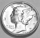 1945 D MERCURY DIME SUPERB GEM BU No Reserve  *J1841