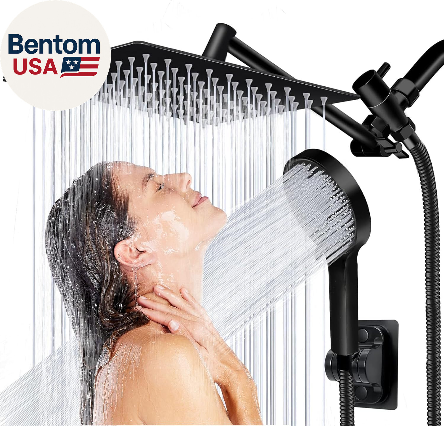 , 8 Inch Multifunction High Pressure Rain Shower Head With H