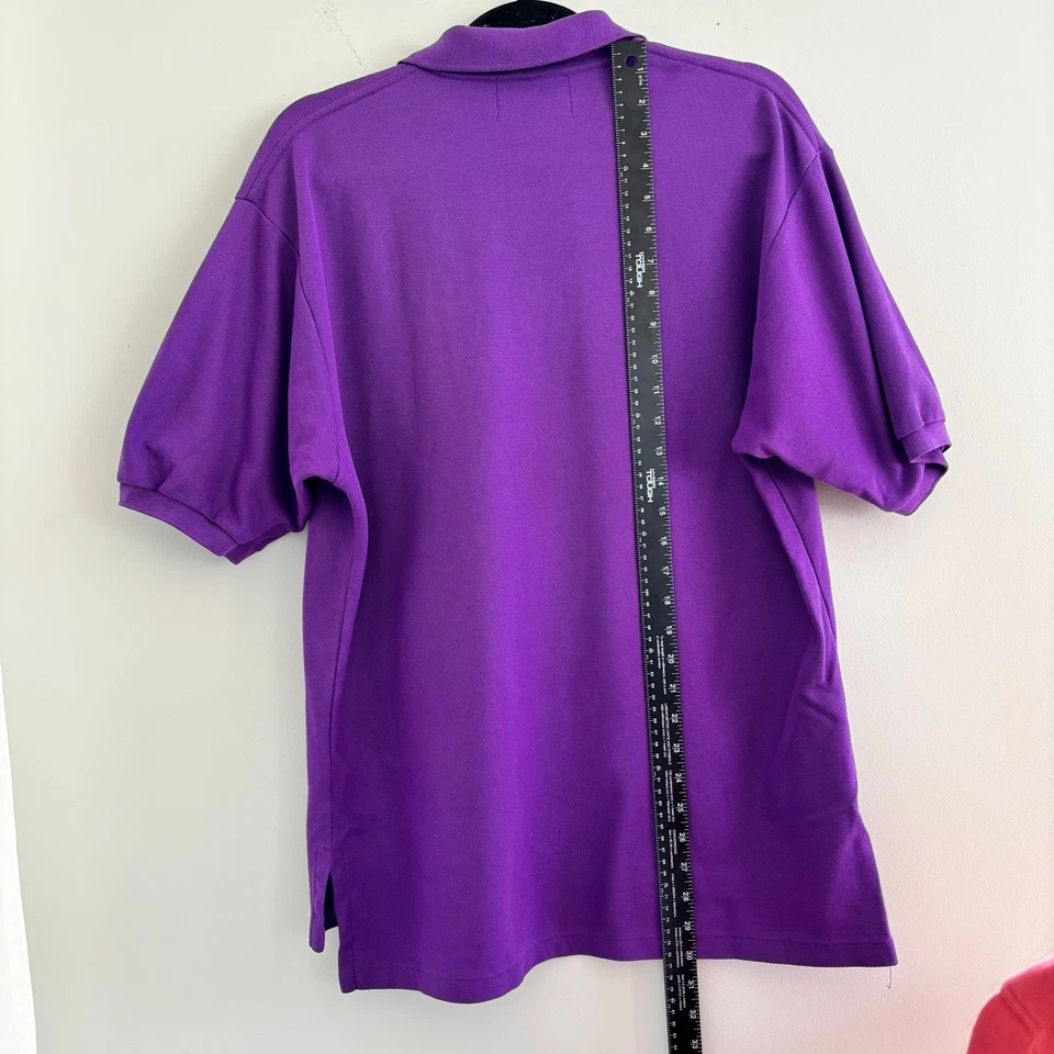 Ruff Hewn Mens Polo Size Medium Purple Vintage Short Sleeve 100% Cotton USA - Image 3 of 4