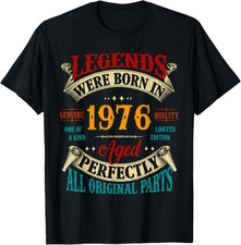 Vintage Legends Born in 1976 Graphic for 50th Birthday Gift T-Shirt