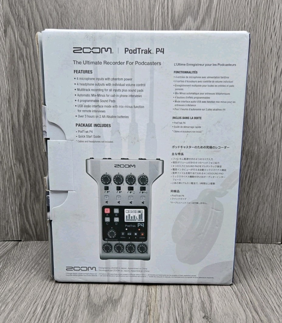 ZOOM ZP4 PodTrak P4 Podcast Recorder for sale online | eBay
